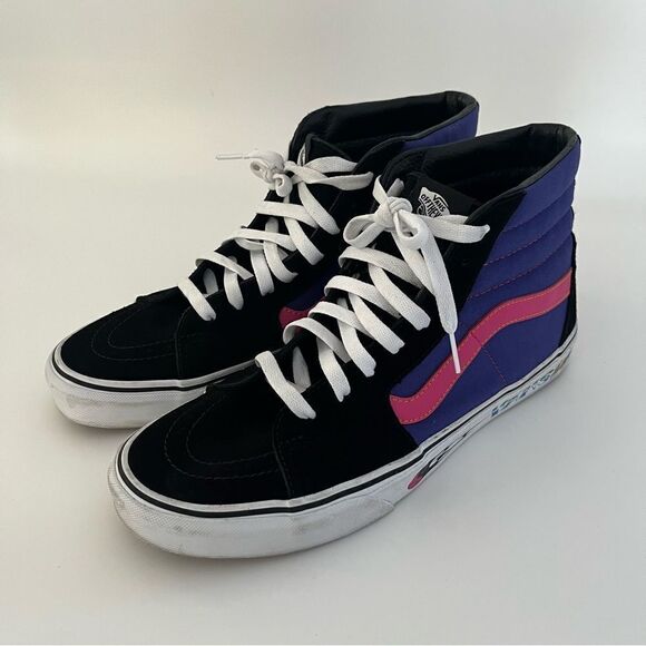 VANS SK8 HI DISRUPTIVE BLACK PURPLE PINK US 11 - Picture 1 of 8